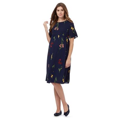 Red Herring Maternity Navy floral print maternity dress